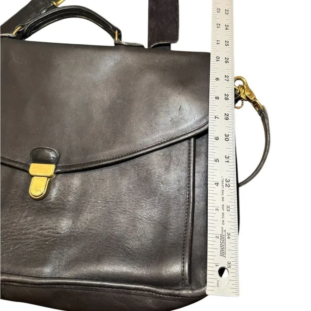 COACH Vintage Rare Morgan Black Leather Briefcase